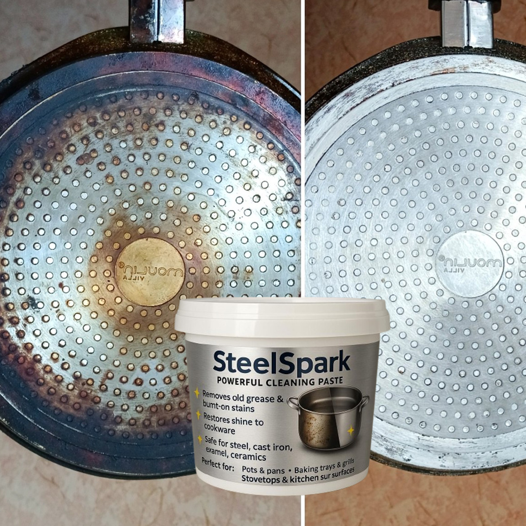 SteelSpark — очищающая паста для кастрюль и сковородок